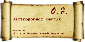 Osztrogonacz Henrik névjegykártya